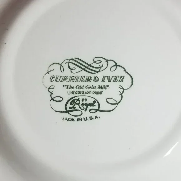 Currier & Ives Blue - Old Grist Mill - Dinner Plate - Picture 6 of 6